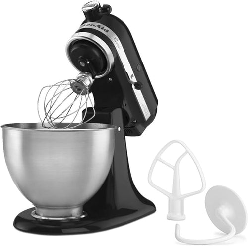 KitchenAid Classic Series 4.5 Quart Tilt-Head Stand Mixer K45SS, Onyx Black 10 Speeds, Durable Metal construction, 59 Touchpoints for Thorough Mixing, Compatible with KitchenAid Attachments