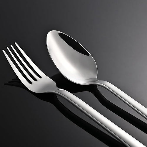 KINGSTONE Silverware Set, 20 Piece Flatware Cutlery Set for 4, 18/10 Stainless Steel Silverware Mirror Polished Dishwasher Safe for Home, Restaurant, Wedding, Party(Silver, 20 pieces for 4)v