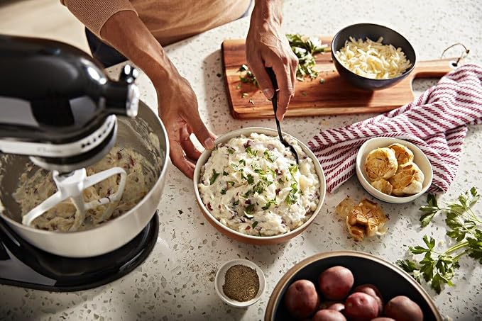 KitchenAid Classic Series 4.5 Quart Tilt-Head Stand Mixer K45SS, Onyx Black 10 Speeds, Durable Metal construction, 59 Touchpoints for Thorough Mixing, Compatible with KitchenAid Attachments